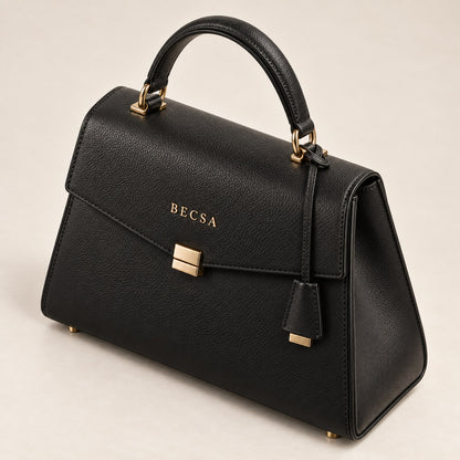 Becsa Women's Black Structured Handbag