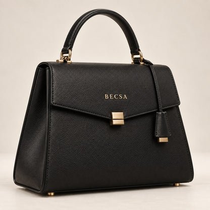 Becsa Women's Black Structured Handbag
